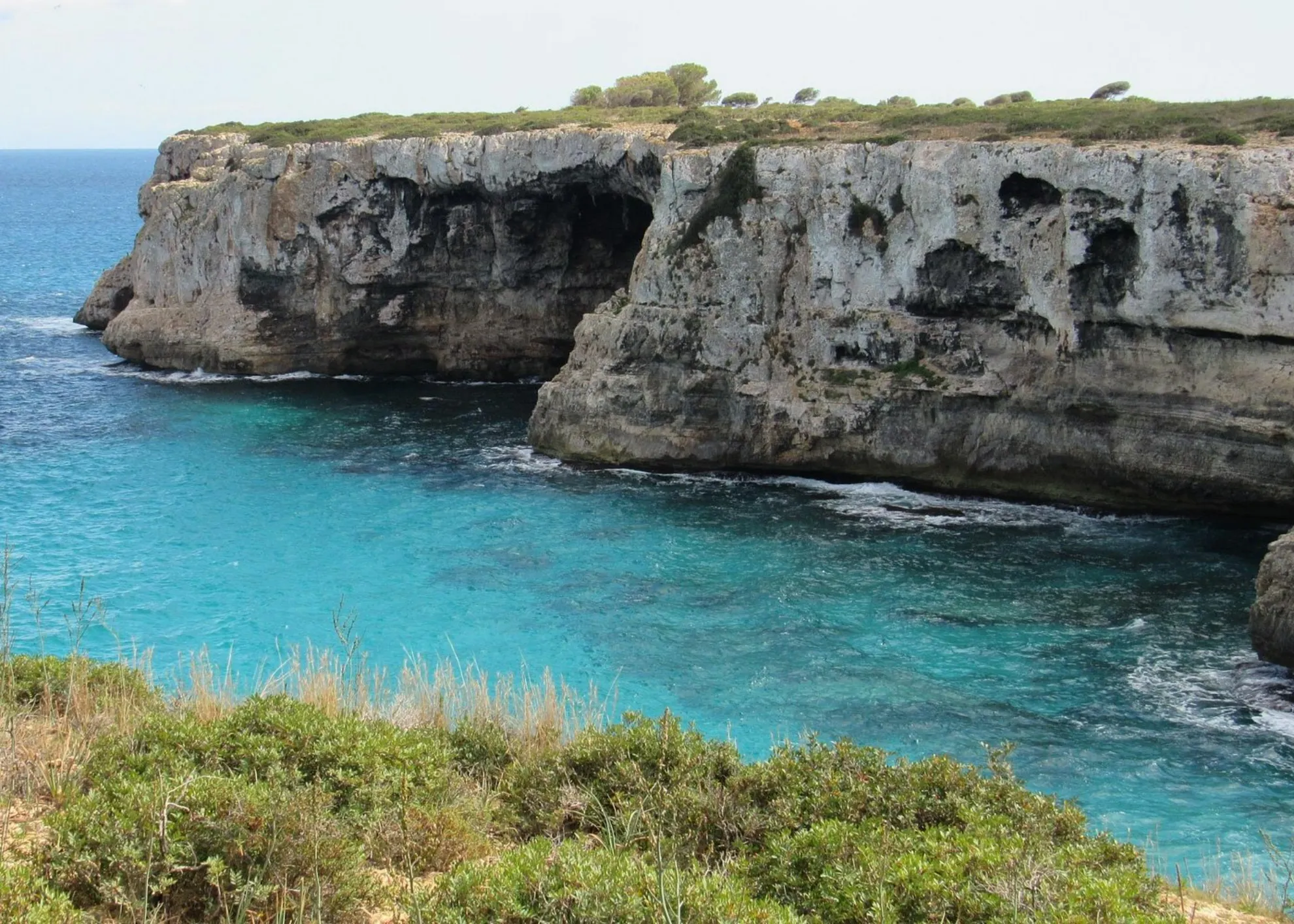 Inside Cova des Coloms, a sea cave on the Manacor coast