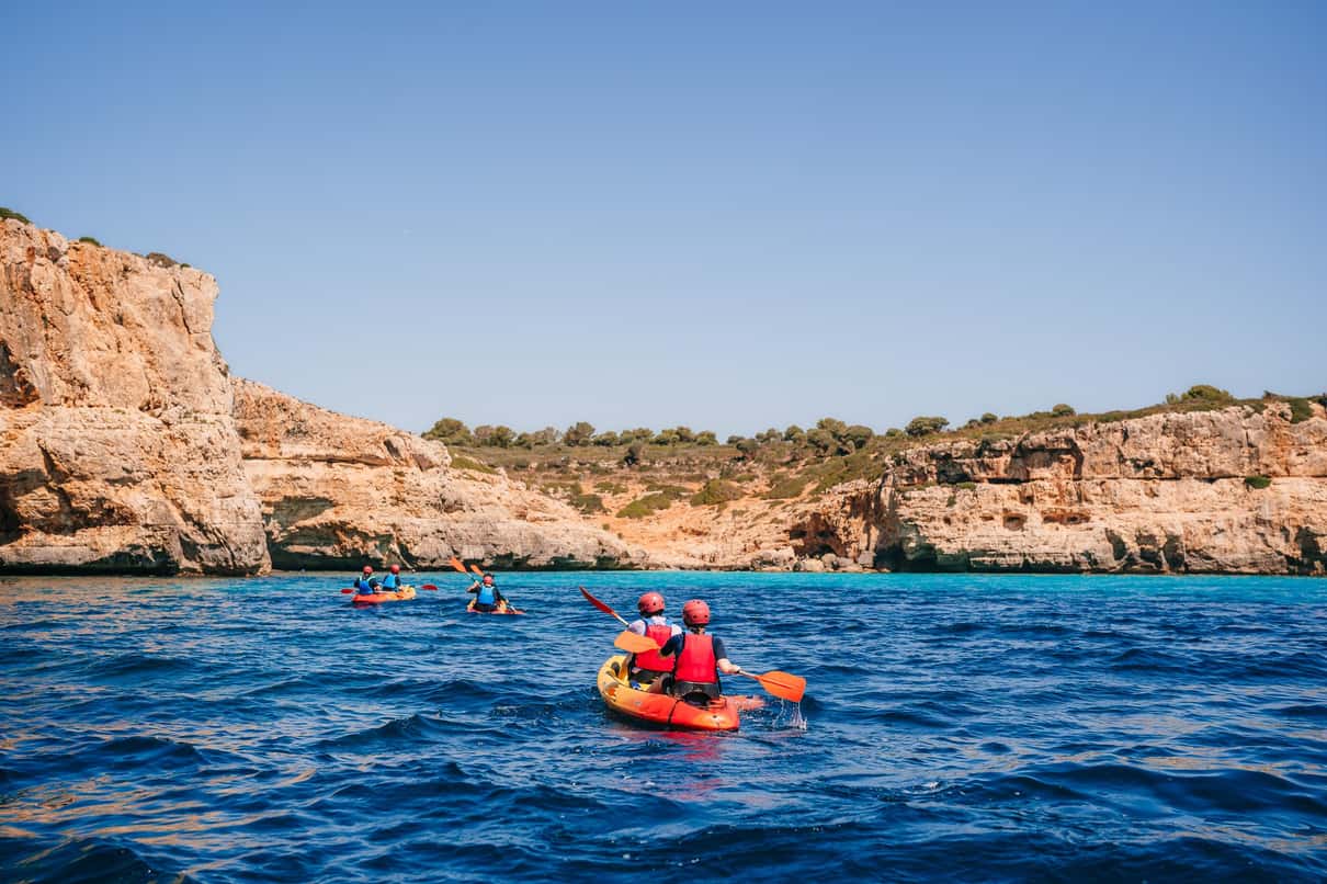 Snorkeling over the posidonia in Cala Varques